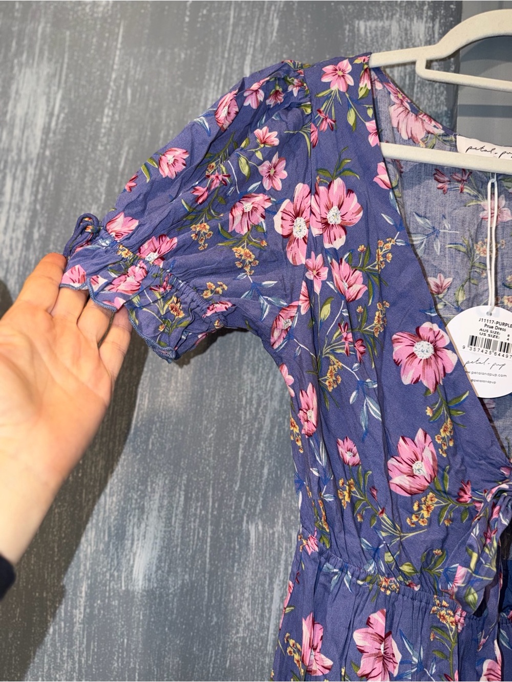 Petal & Pup Prue Purple Floral Midi Dress NWT Size US 4 - Picture 3 of 7